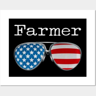 USA PILOT GLASSES FARMER Posters and Art